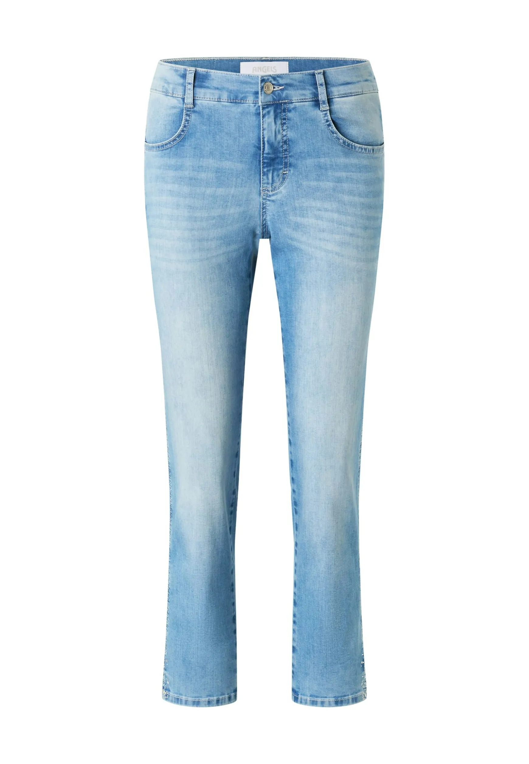 Jeans Cici Crop Slit Sparkle mit Strass