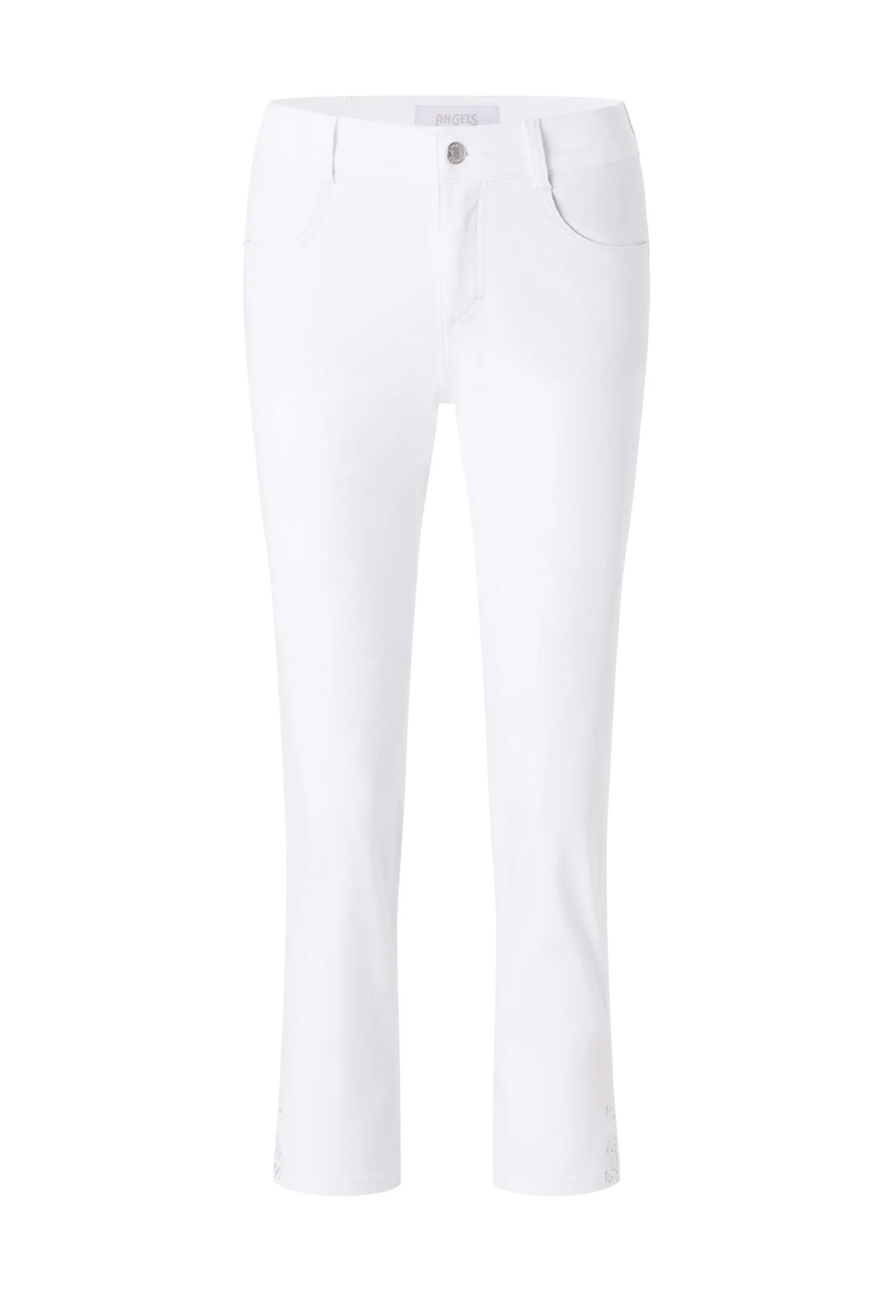 Jeans Cici Crop Slit Sparkle mit Strass