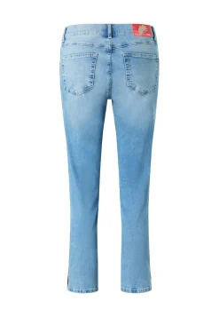 Jeans Cici Crop Slit Sparkle mit Strass