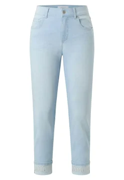 Jeans Cici Crop Word mit Strasssteinen