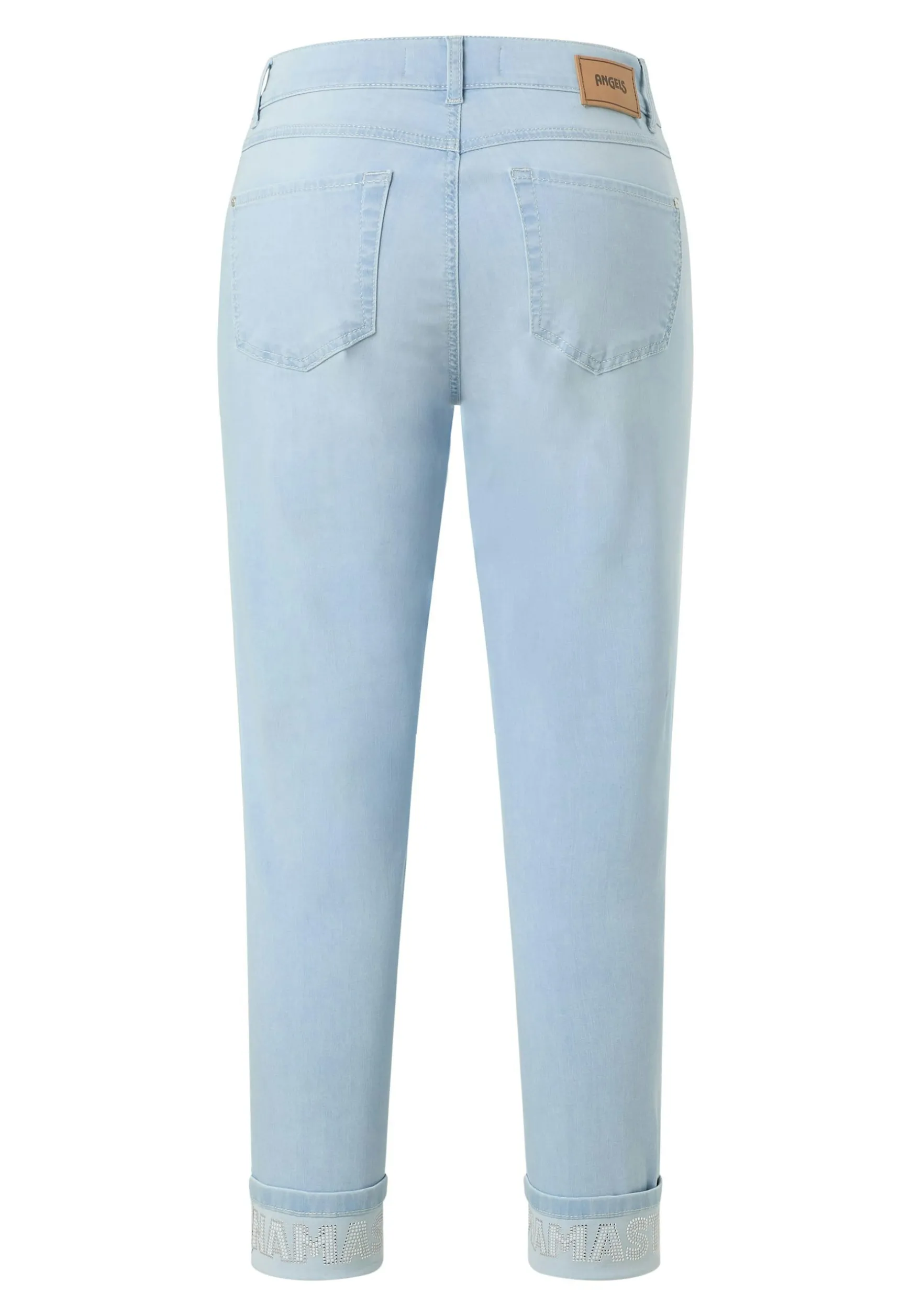 Jeans Cici Crop Word mit Strasssteinen