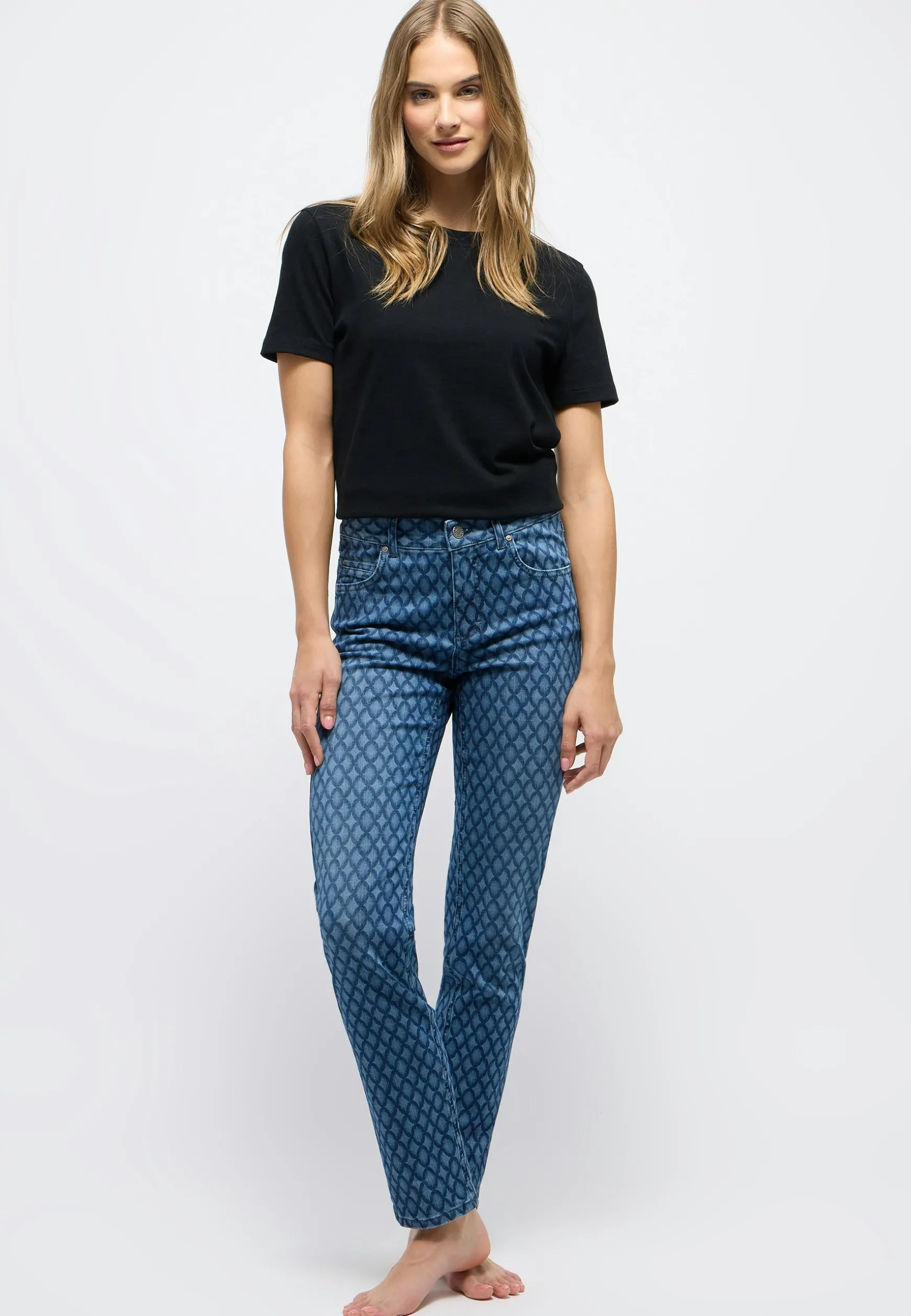 Jeans Cici mit Laser Print