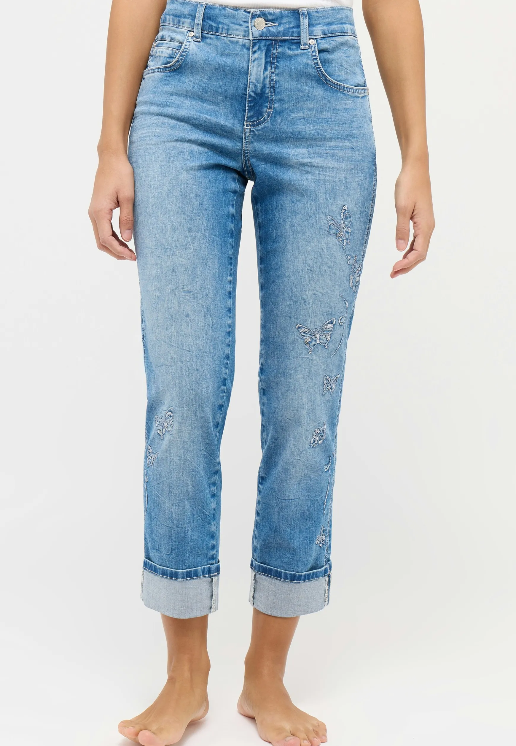 Jeans Cici mit Schmetterlingprint