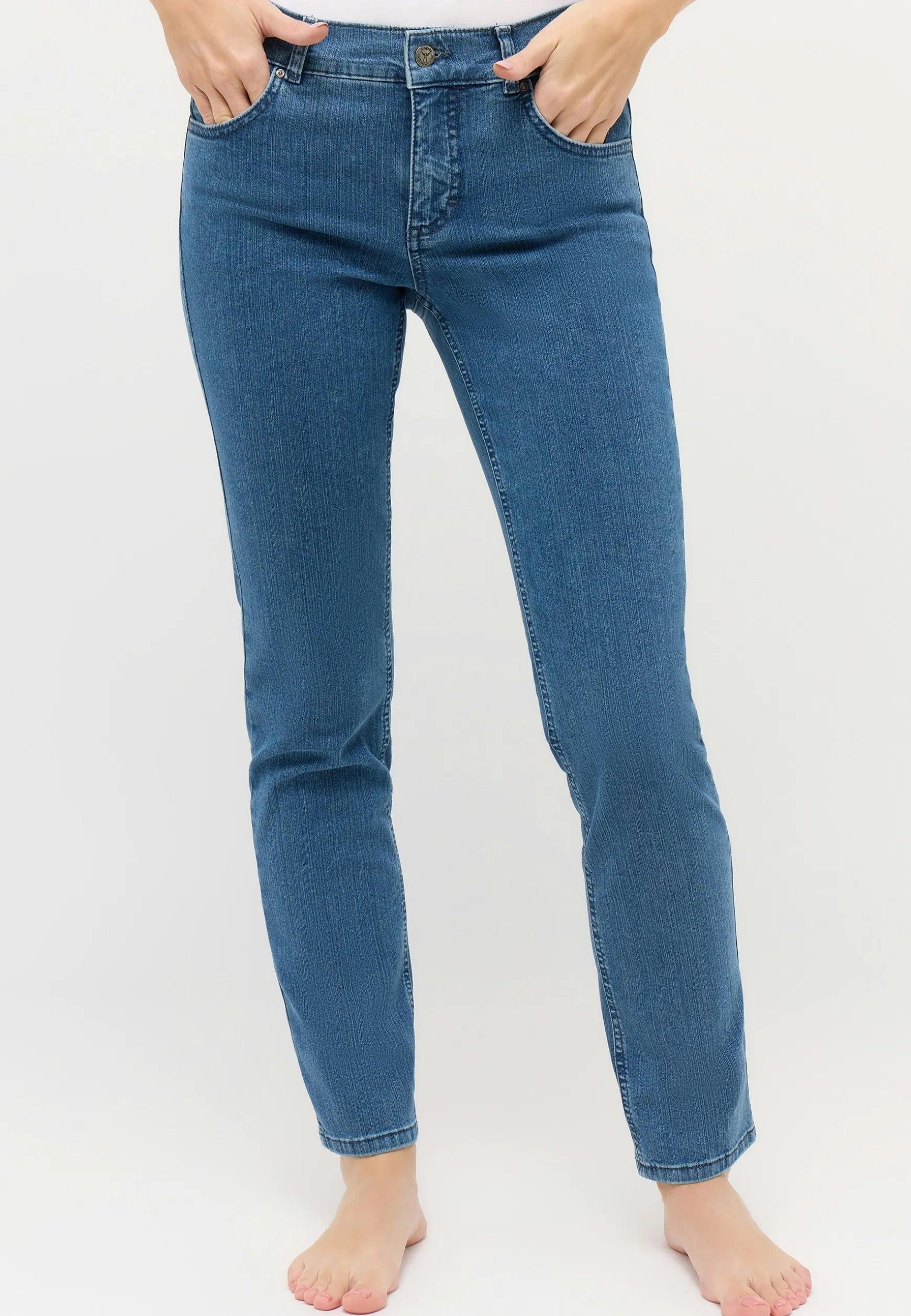 Jeans Cici mit sportivem Denim