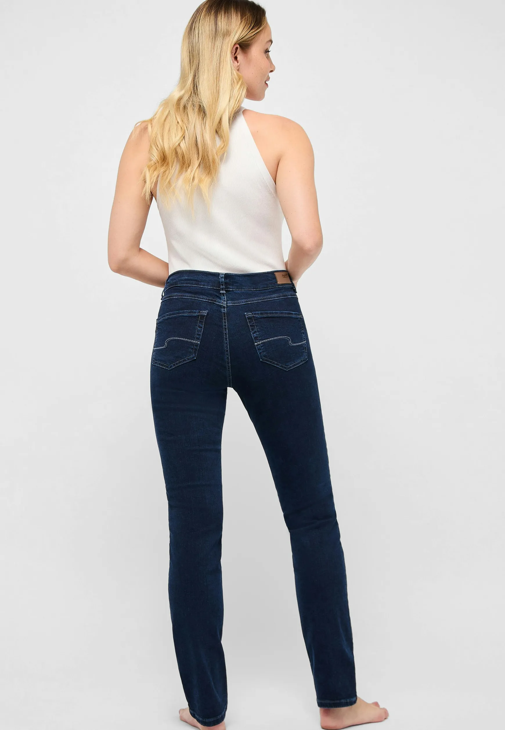 Jeans Cici mit sportivem Denim