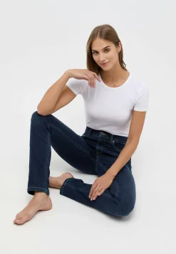 Jeans Cici mit Sweat Denim in Jerseyoptik