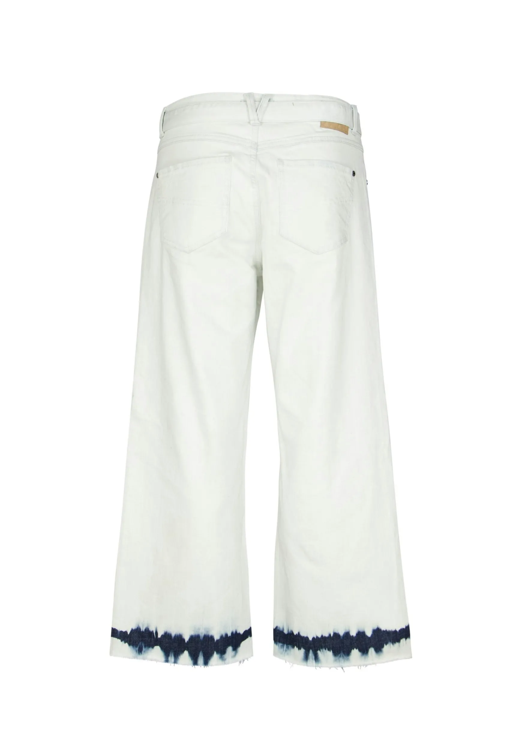 Jeans Cropped Culotte mit Batik-Print