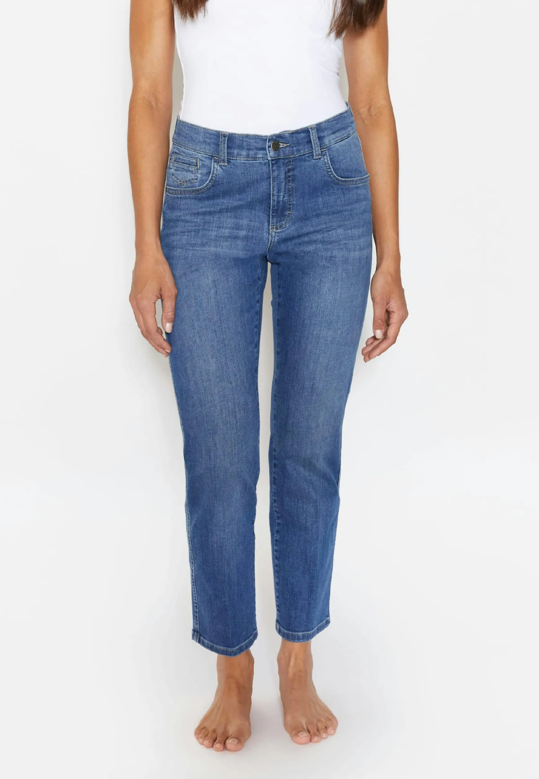 Jeans Darleen Crop mit authentischem Denim