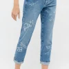 Jeans Darleen Crop TU mit Parisprint