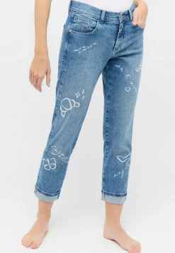 Jeans Darleen Crop TU mit Parisprint