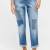 Jeans Darleen Crop TU mit Patches