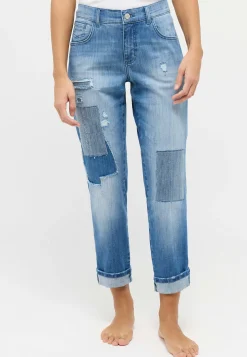 Jeans Darleen Crop TU mit Patches