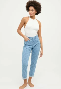 Jeans Darleen Crop TU mit Laser Print
