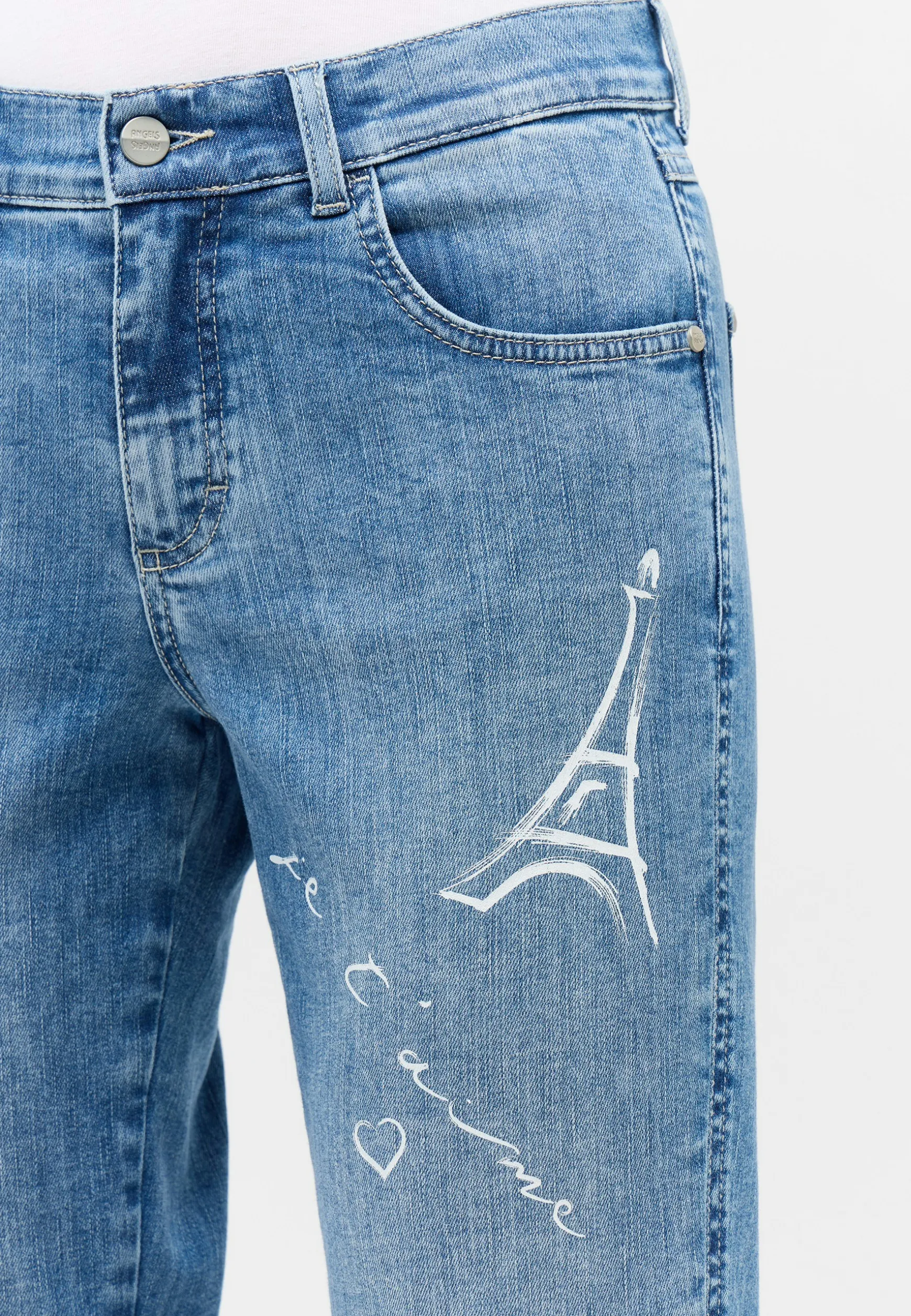 Jeans Darleen Crop TU mit Parisprint