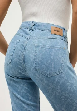 Jeans Darleen Crop TU mit Laser Print