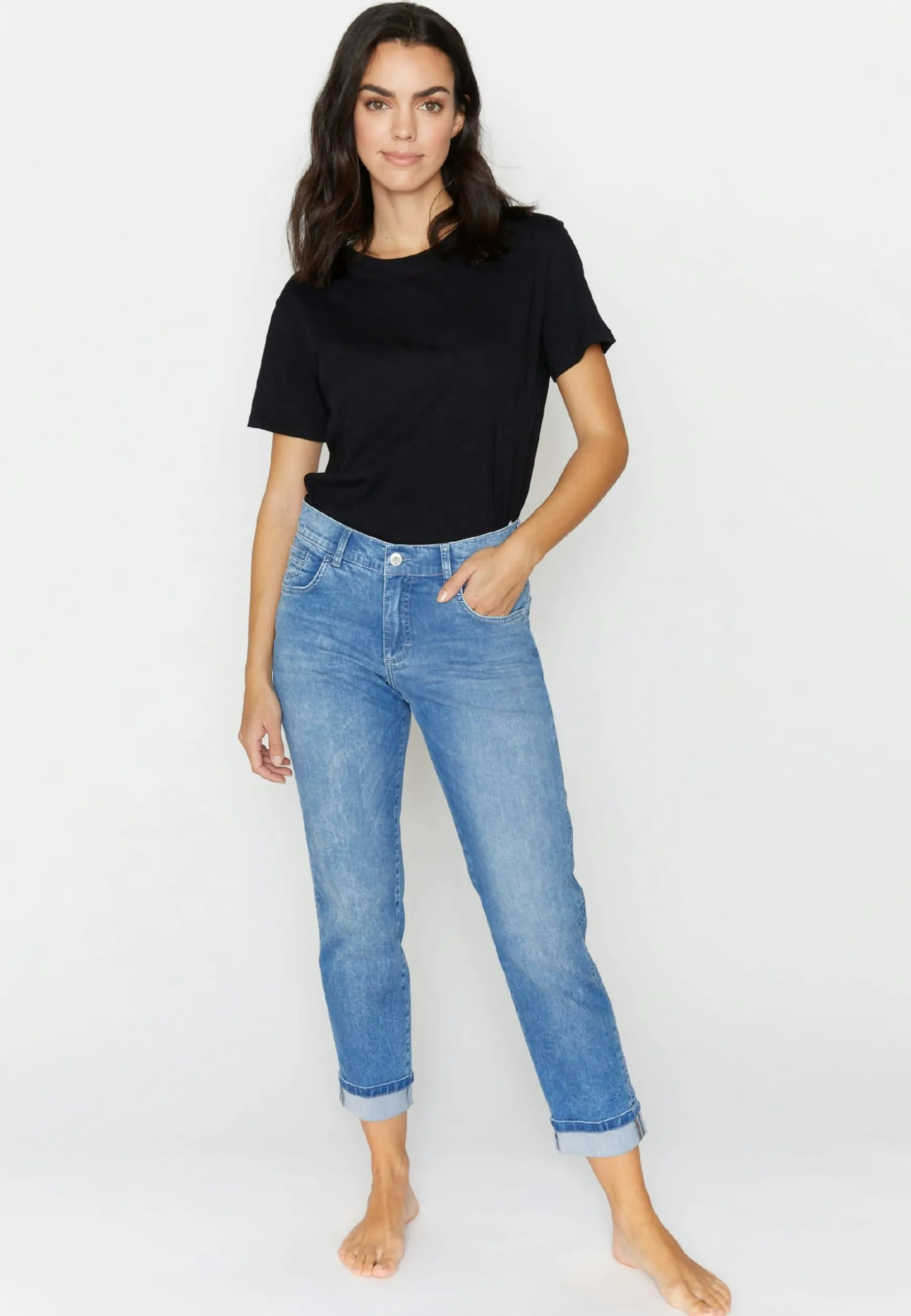 Jeans Darleen Crop TU Ribbon mit Organic Cotton