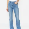 Jeans Leni Slit Fringe mit Saum-Schlitz