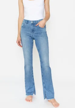 Jeans Leni Slit Fringe mit Saum-Schlitz