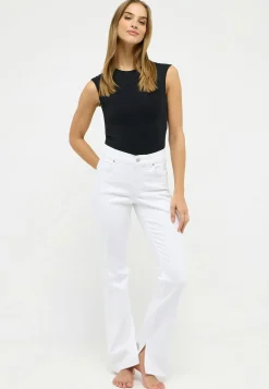 Jeans Leni Slit Fringe mit Saum-Schlitz