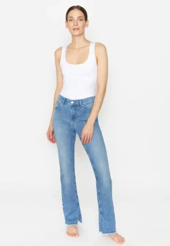 Jeans Leni Slit Fringe mit Saum-Schlitz