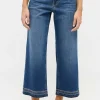 Jeans Linn Fringe mit Stichmuster