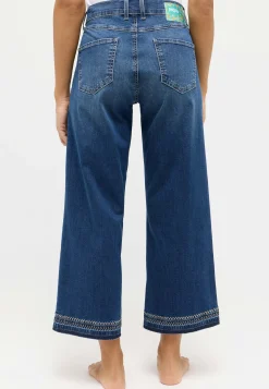 Jeans Linn Fringe mit Stichmuster