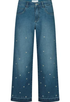 Jeans Linn Stitch Flower mit Blumenstickerei