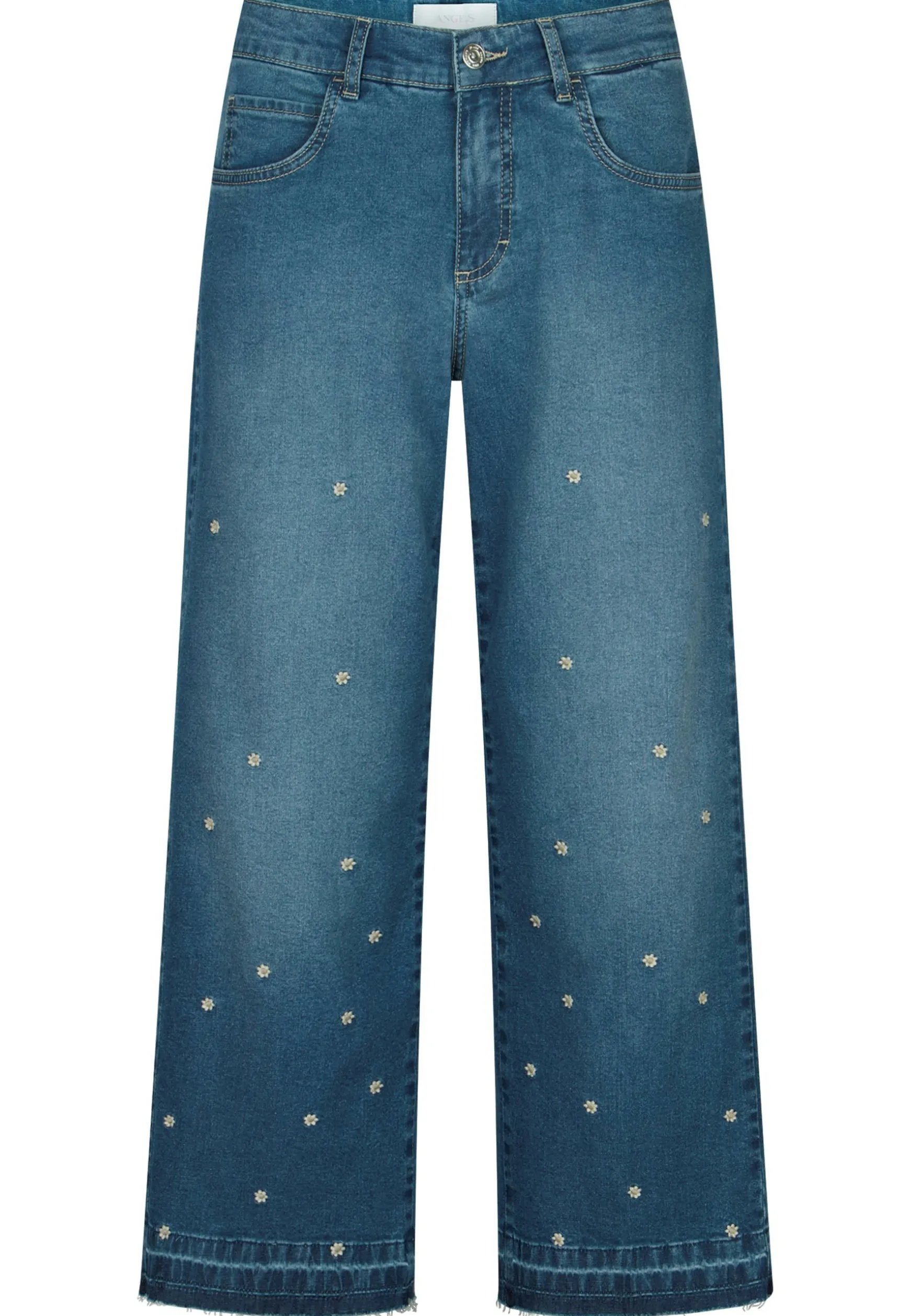 Jeans Linn Stitch Flower mit Blumenstickerei