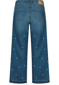 Jeans Linn Stitch Flower mit Blumenstickerei