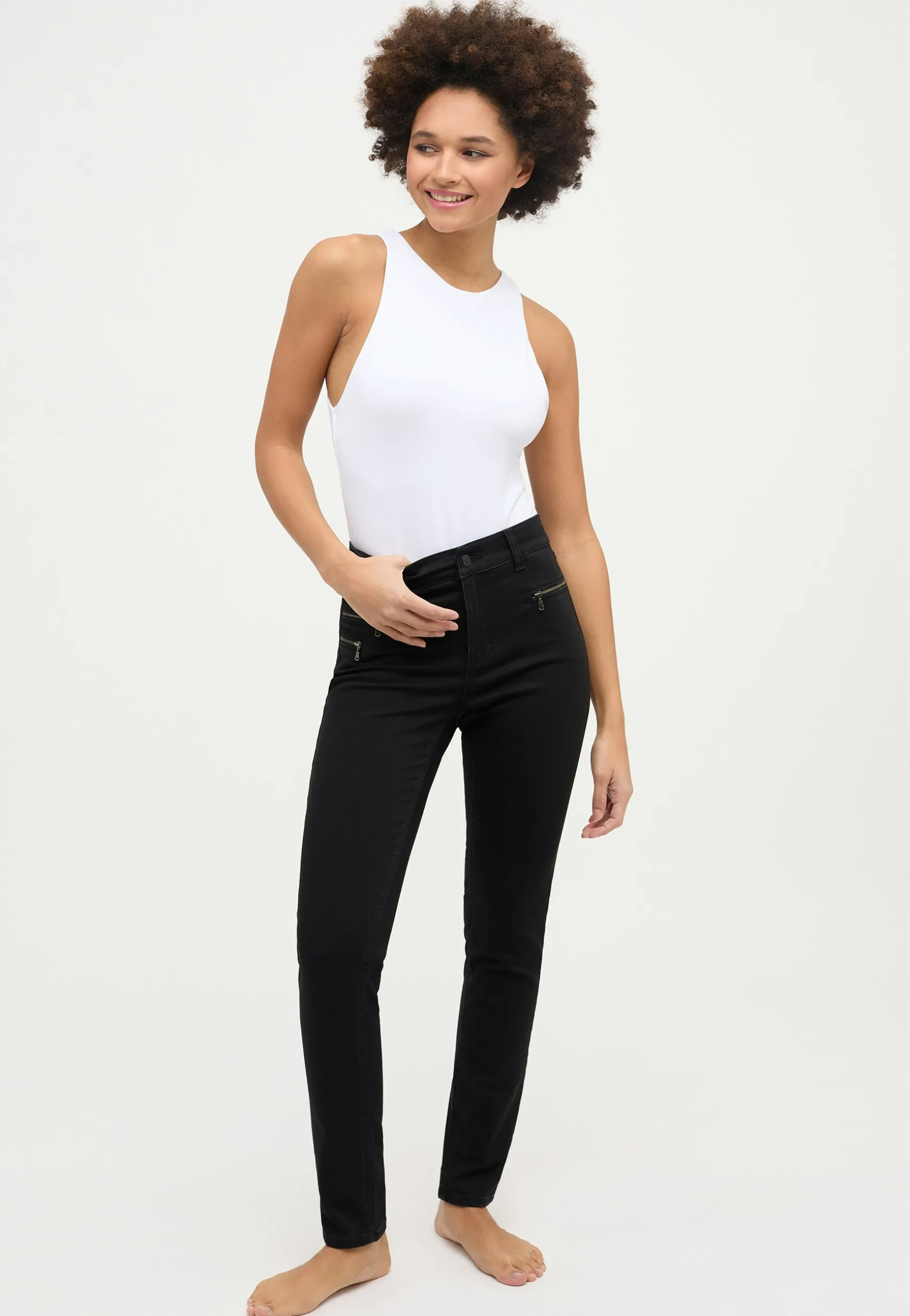 Jeans Malu Zip mit Zierreiu00c3u0178verschlu00c3u00bcssen