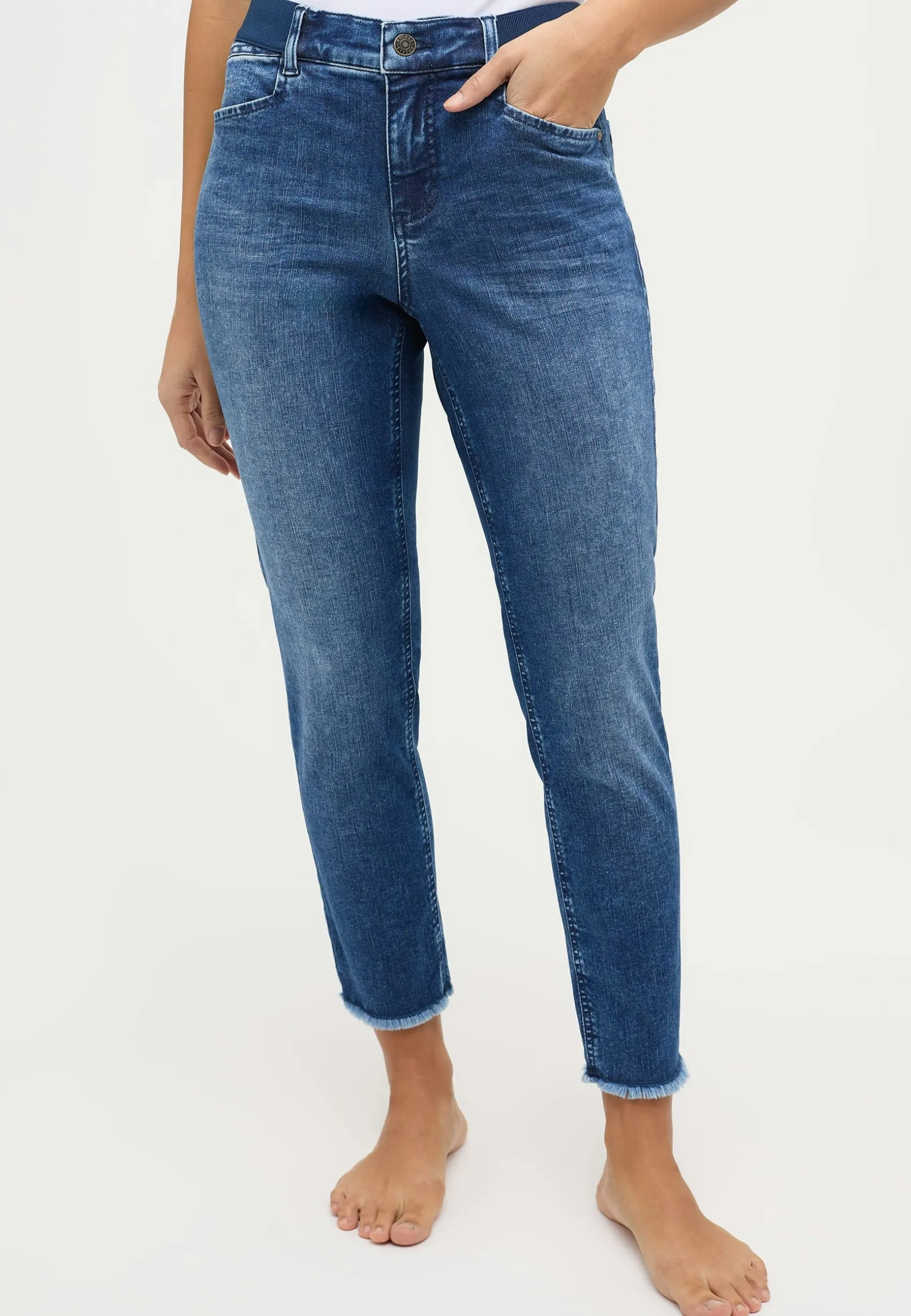 Jeans One Size Crop Fringe