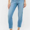 Jeans One Size Crop Fringe