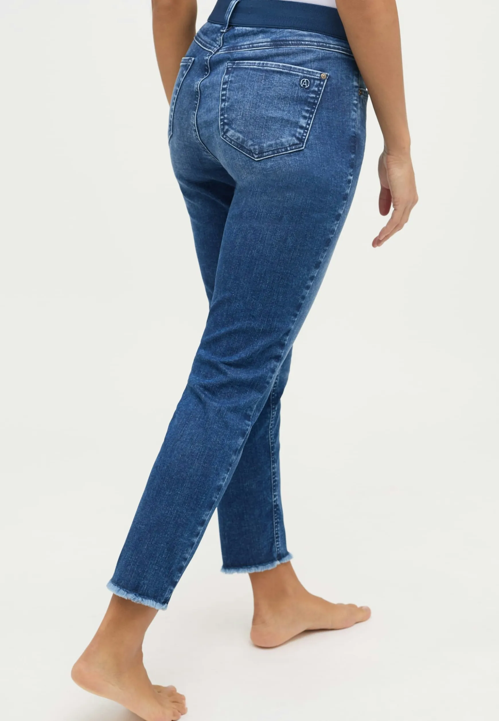 Jeans One Size Crop Fringe