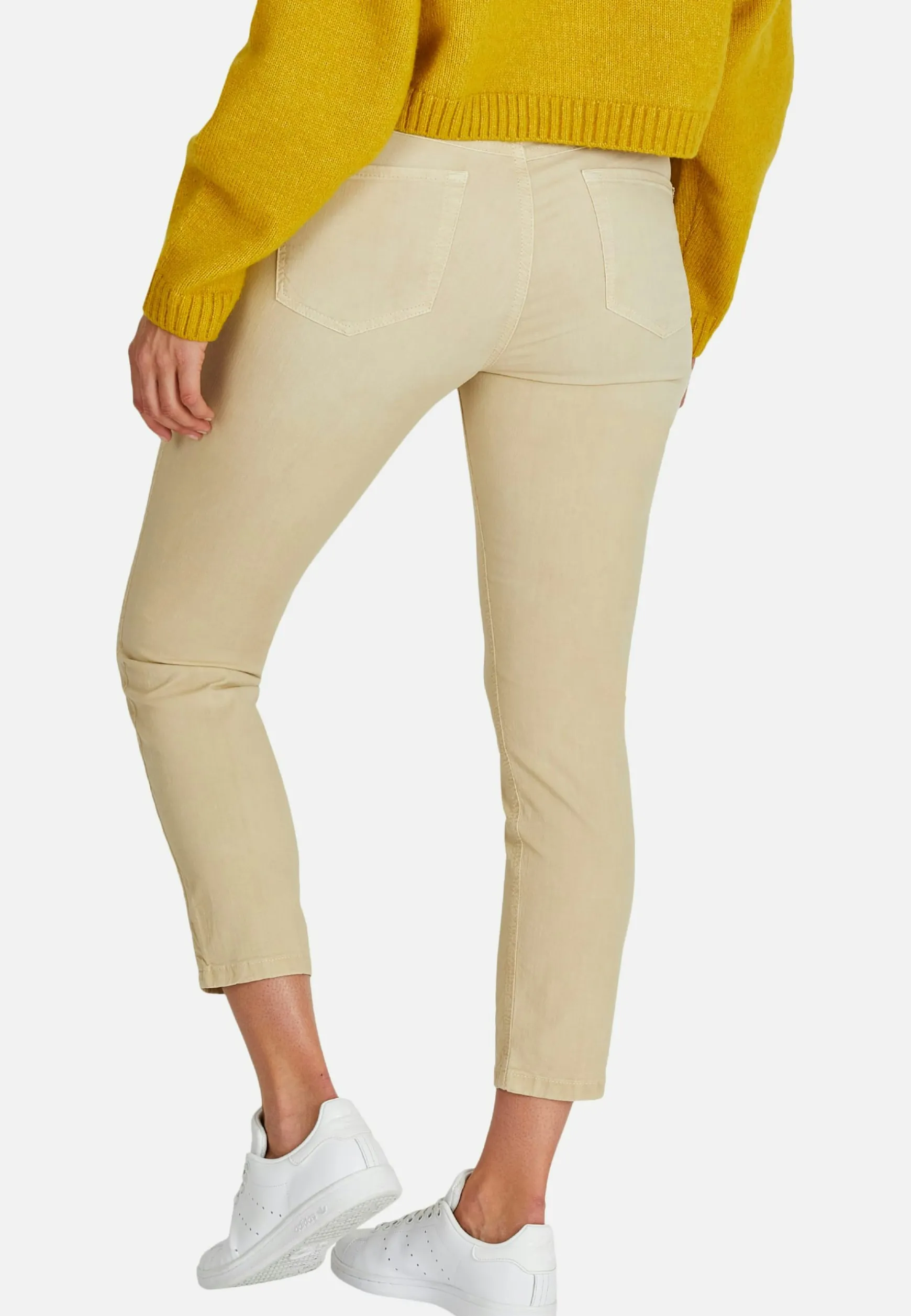 Jeans Ornella Button mit unifarbenem Stoff