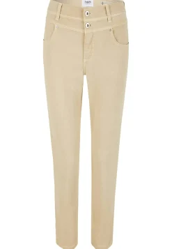 Jeans Ornella Button mit unifarbenem Stoff