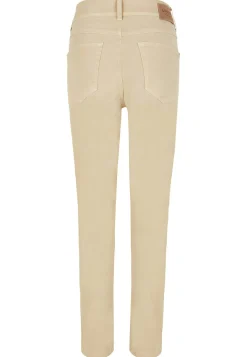 Jeans Ornella Button mit unifarbenem Stoff
