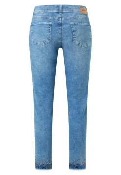 Jeans Ornella Fringe mit Used-Waschung