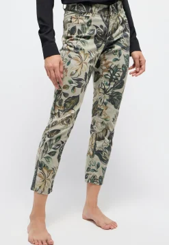 Jeans Ornella mit Blumenmuster