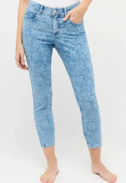Jeans Ornella mit floralem Muster
