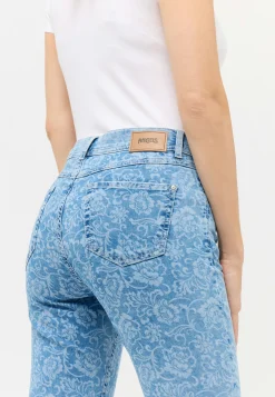 Jeans Ornella mit floralem Muster