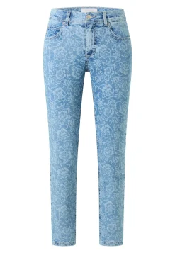 Jeans Ornella mit floralem Muster
