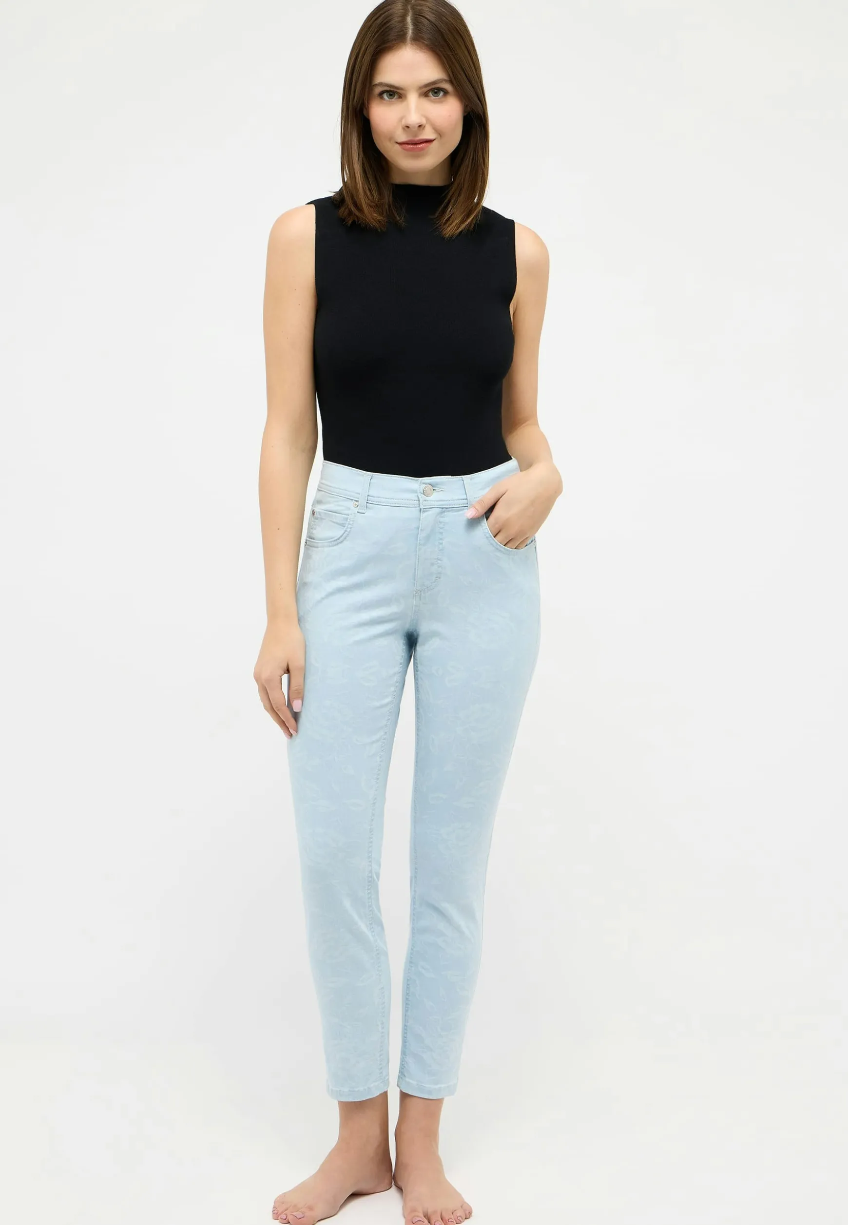 Jeans Ornella mit Laser Print