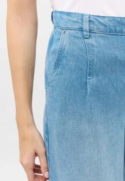 Jeans Palazzo mit Used-Waschung