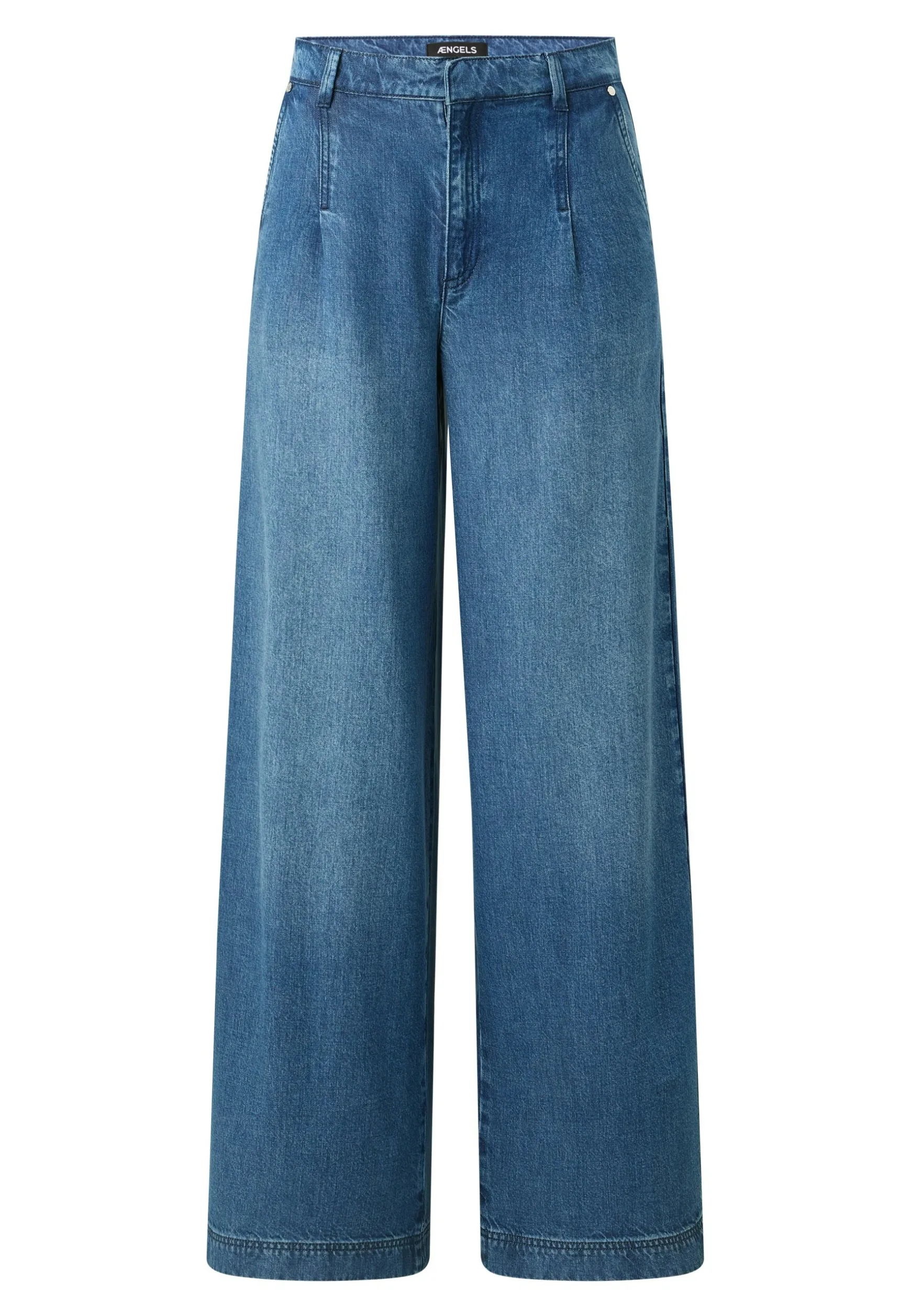 Jeans Palazzo mit Used-Waschung