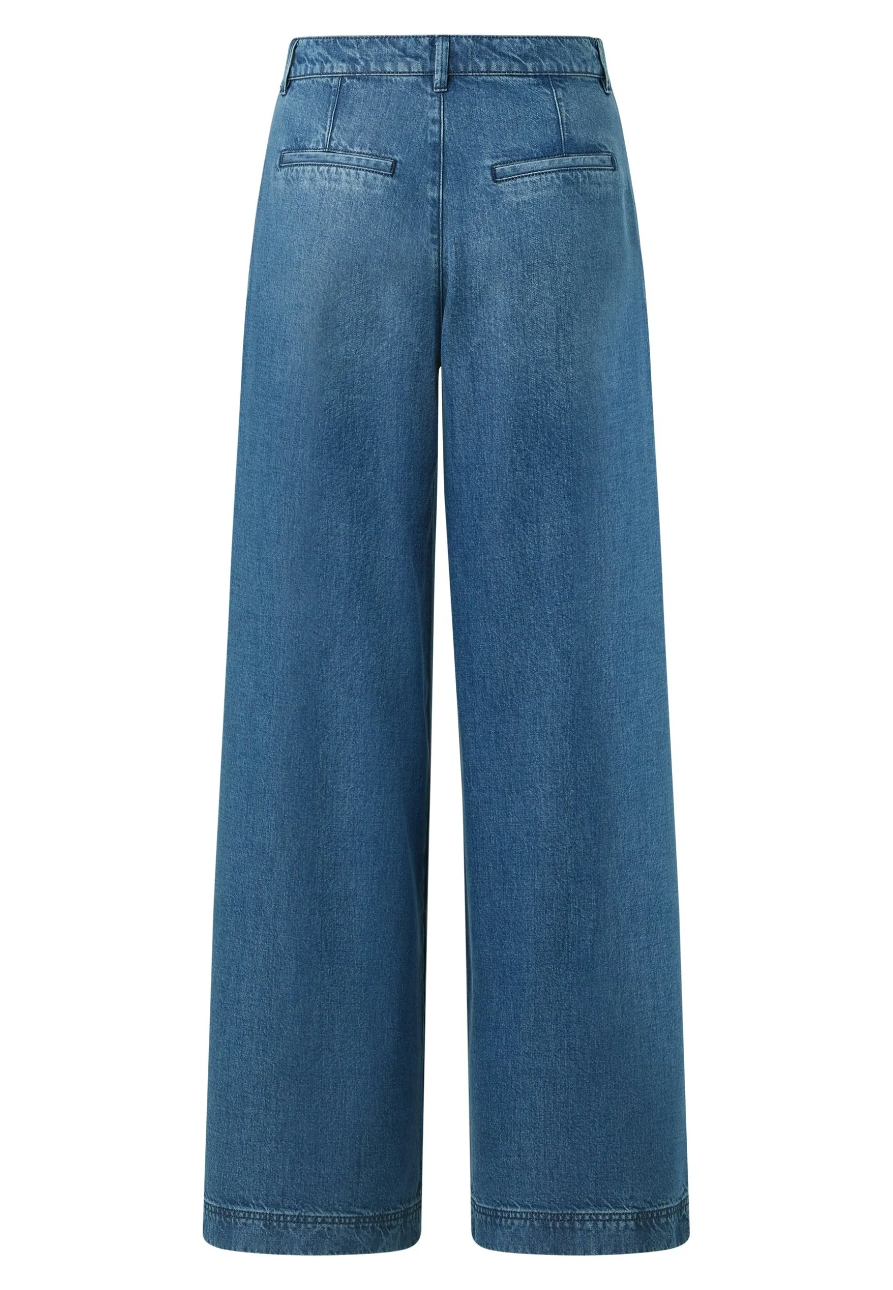 Jeans Palazzo mit Used-Waschung
