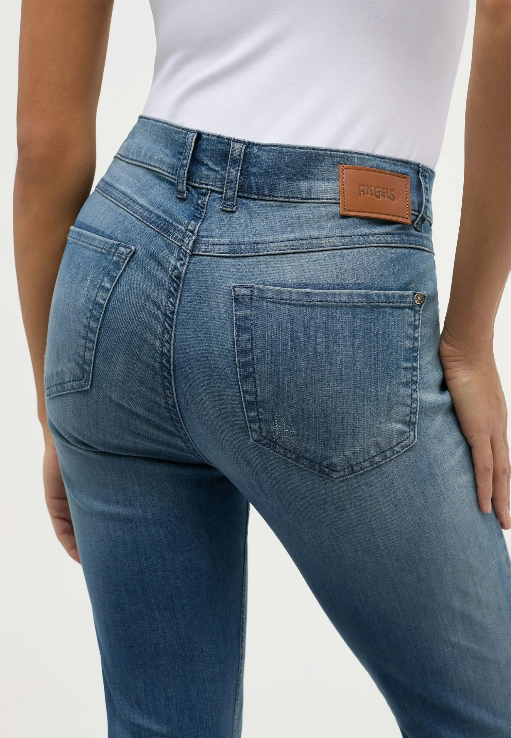 Jeans Skinny Ankle Zip Fringe