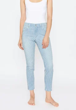 Jeans Skinny Ankle Zip mit Streifen
