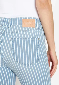 Jeans Skinny Ankle Zip mit Streifen