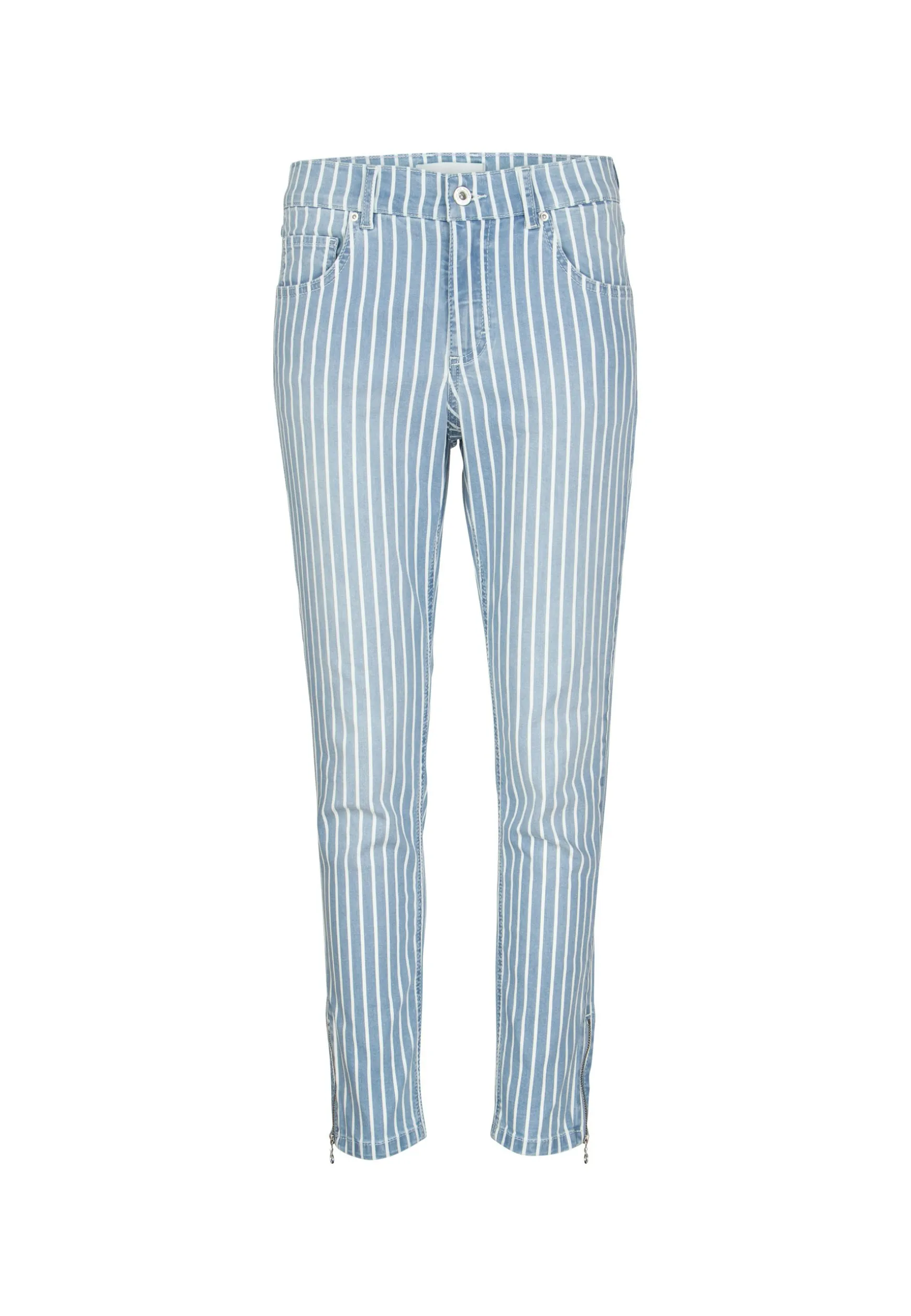 Jeans Skinny Ankle Zip mit Streifen