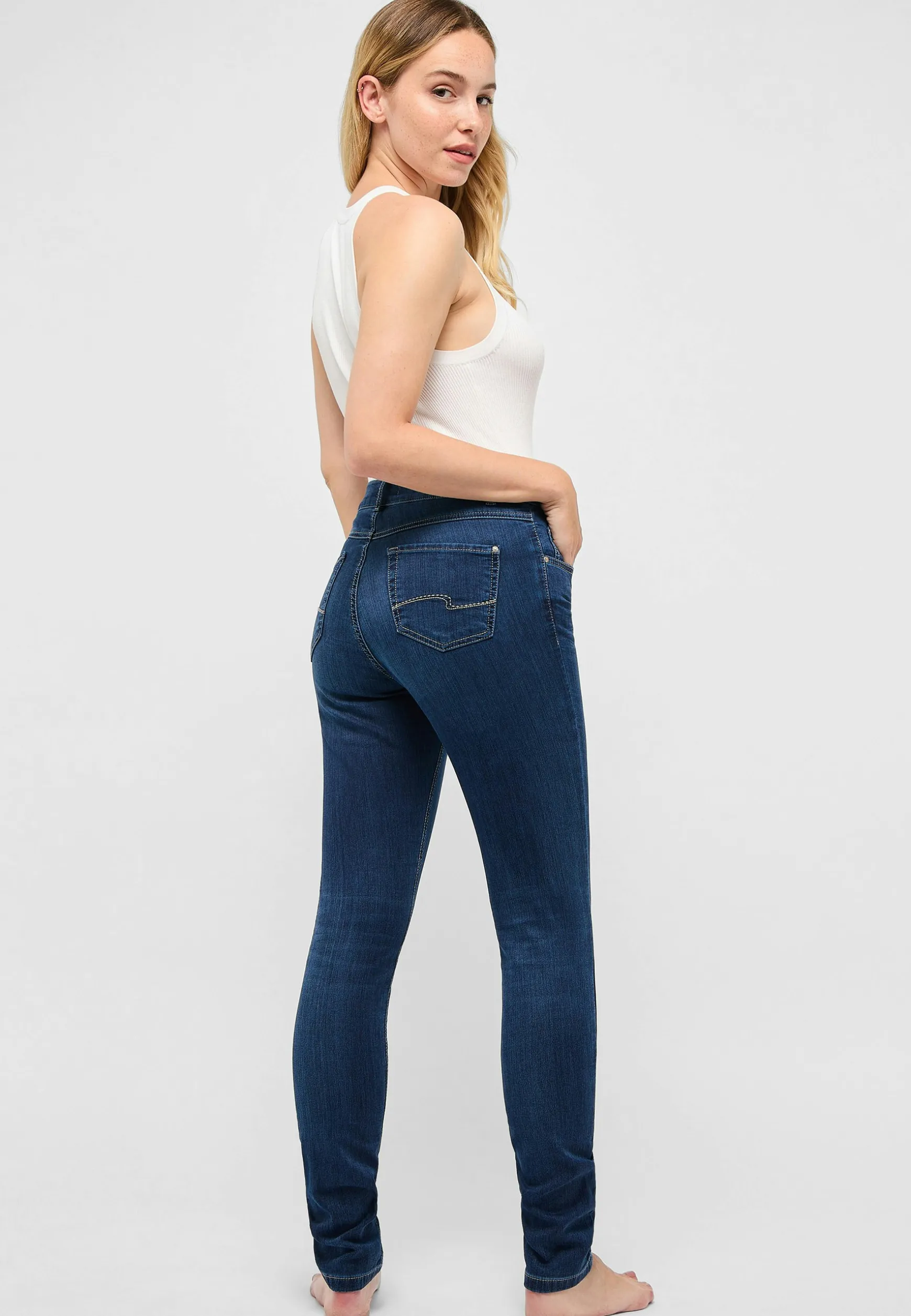 Jeans Skinny aus Sweat Denim